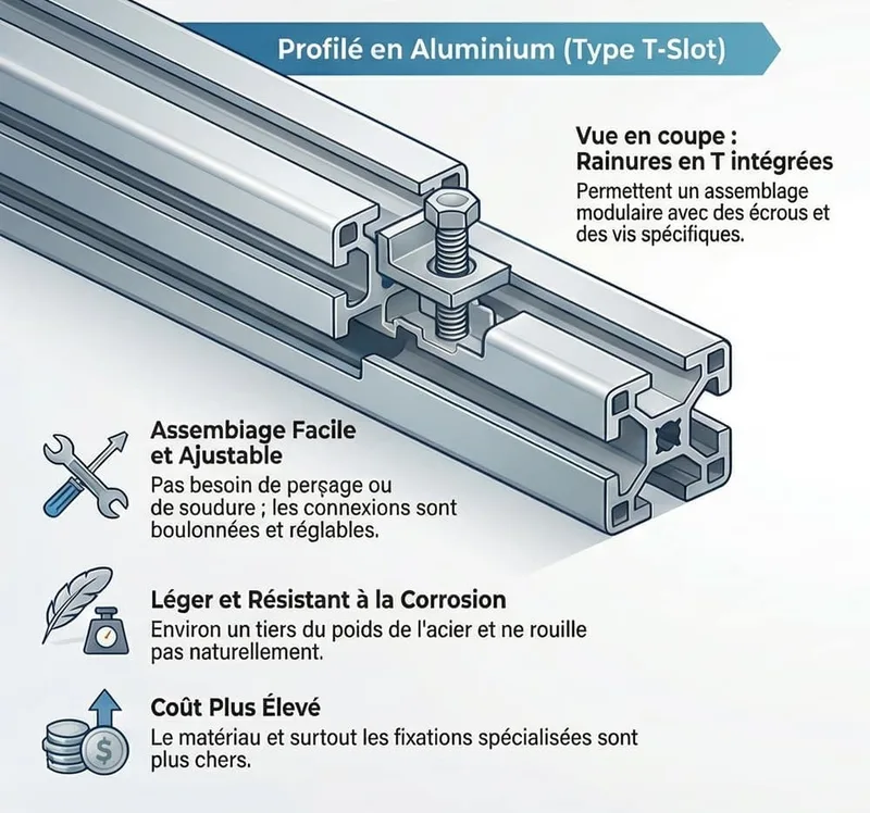 Châssis profilés aluminium