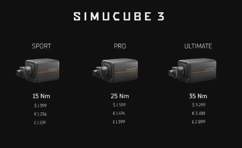 Simucube 3 lineup