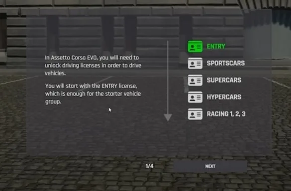 assetto corsa evo licences fonctionnement-min